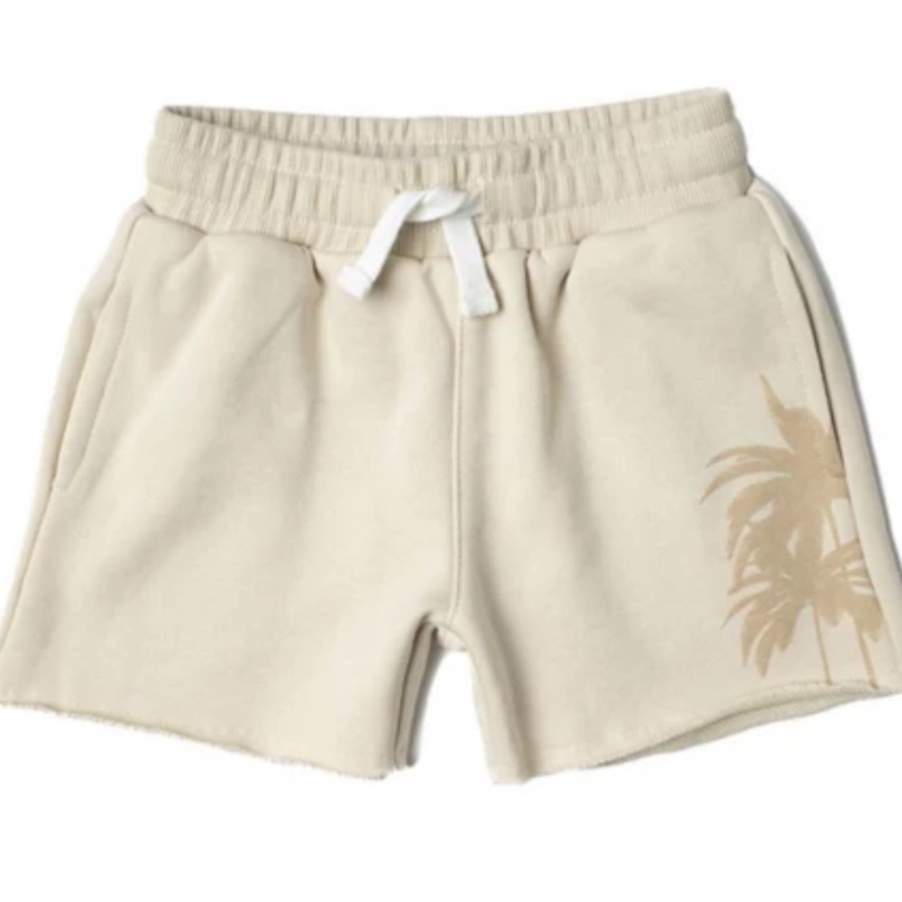 NWT Llittle Bipsy Cream Resort Palm sweatshort